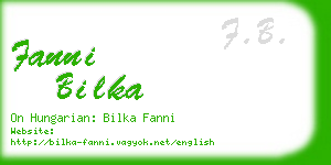 fanni bilka business card